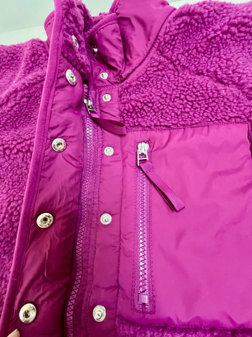 Andrew Marc Plush Sherpa Jacket in Vibrant Purple - Picture 5 of 12